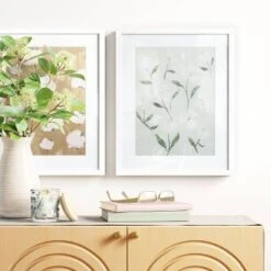 (Set Of 2) 16" X 20" Loose Floral Framed Wall Art - Threshold™