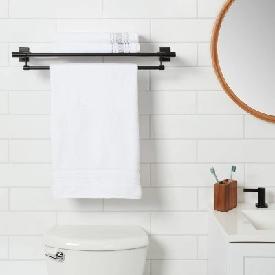 Modern Towel Rack Black - Threshold™ 1 Modern Towel Rack Black - Threshold™