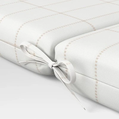 Woven Grid Outdoor Chair Cushion - Threshold™ 2 Woven Grid Outdoor Chair Cushion - Threshold™ - Image 2