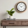 16" Warm Wood Wall Clock Brown - Threshold™