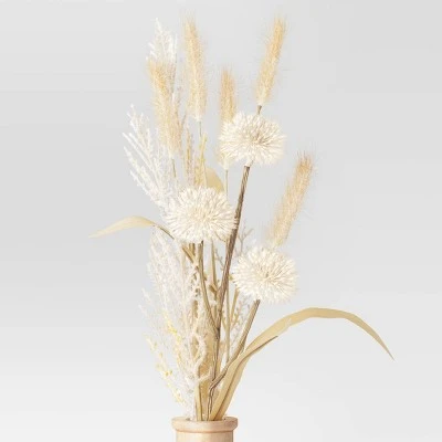 Large Grass Arrangement In Wood Pot - Threshold™ 2 Large Grass Arrangement In Wood Pot - Threshold™ - Image 2