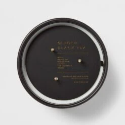 15oz Ceramic Jar 3-Wick Black Label Ginger Black Tea Candle - Threshold™ -Threshold GUEST 101513e9 4210 4604 bdb9 03938613d90c