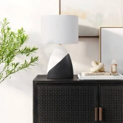 Modern Table Lamp Black/White - Threshold™ 5 Modern Table Lamp Black/White - Threshold™ -Threshold GUEST 11a8cc7c 570e 48dc ad91 c494eeeca182