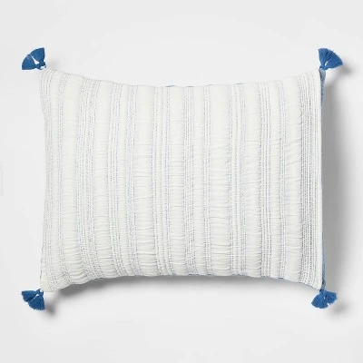 Reversible Matelassé Stitched Stripe Quilt Sham - Threshold™ 3 Reversible Matelassé Stitched Stripe Quilt Sham - Threshold™ - Image 3