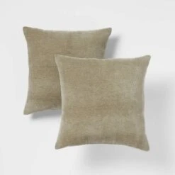 2pk Chenille Square Throw Pillows - Threshold™ 18 2pk Chenille Square Throw Pillows - Threshold™ -Threshold GUEST 15025fdd 30b4 491f aa83 d7cce8d6ff84