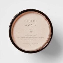 Colored Vase Glass With Dustcover Desert Amber Candle Brown - Threshold™ -Threshold GUEST 17985ae3 27c8 4003 81ff b8a92517a9b9