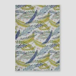 Botanical Rectangular Woven Outdoor Area Rug Blue/Green - Threshold™