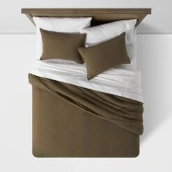 Space Dyed Cotton Linen Duvet Cover & Sham Set - Threshold™ -Threshold GUEST 1dafc0cf 2f8d 4f03 9412 54bbb9e1108d