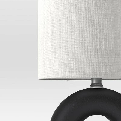 Abstract Ceramic Mini Table Lamp Black - Threshold™ 3 Abstract Ceramic Mini Table Lamp Black - Threshold™ - Image 3