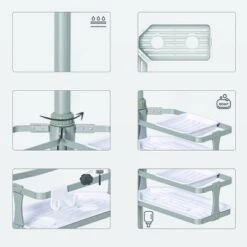 Aluminum Corner Tension Pole Caddy Gray - Threshold™ -Threshold GUEST 20758afd b1a1 48f2 b3a0 16440c58bb1e