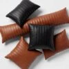 Faux Leather Channel Stitch Decorative Throw Pillow Collection - Threshold™