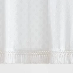 Textured Crochet Trim Shower Curtain White - Threshold™ 5 Textured Crochet Trim Shower Curtain White - Threshold™ -Threshold GUEST 23cbbb1e 0034 4b41 a575 c544a3d00c1a