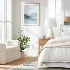 24" X 30" Ocean Abstract Framed Wall Poster Prints Blue - Threshold™ Designed With Studio McGee