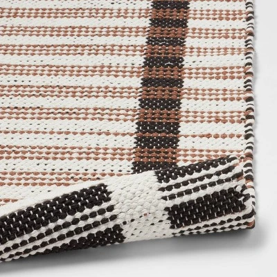 20"x32" Modern Reversible Colorblock Striped Bath Rug - Threshold™ 3 20"x32" Modern Reversible Colorblock Striped Bath Rug - Threshold™ - Image 3