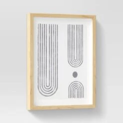 (Set Of 2) 16" X 20" Curve Lines Framed Under Glass Black - Threshold™ 8 (Set Of 2) 16" X 20" Curve Lines Framed Under Glass Black - Threshold™ -Threshold GUEST 24f5d4b2 be77 44d4 8749 915176716206