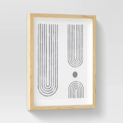 (Set Of 2) 16" X 20" Curve Lines Framed Under Glass Black - Threshold™ 4 (Set Of 2) 16" X 20" Curve Lines Framed Under Glass Black - Threshold™ - Image 4