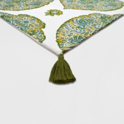 5' X 7' Sunshine Medallion Outdoor Rug Yellow - Threshold™