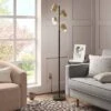Dean Spotlight Floor Lamp Black/Brass (Includes LED Light Bulb) - Threshold™