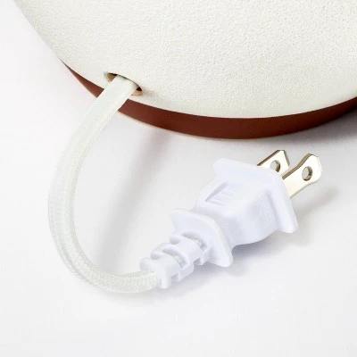 Ceramic Table Lamp With Gingham Print Pleated Shade White (Includes LED Light Bulb) - Threshold™ Designed With Studio McGee 4 Ceramic Table Lamp With Gingham Print Pleated Shade White (Includes LED Light Bulb) - Threshold™ Designed With Studio McGee - Image 4