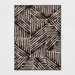 Abstract Lines Rug Black/Tan - Threshold™ -Threshold GUEST 2b3b14d6 1781 4d26 a5bb 3e2956f51323