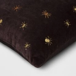 Beaded And Embroidered Spider Cotton Velvet Square Halloween Throw Pillow Gold/Black - Threshold™ -Threshold GUEST 2b3b603a 16ed 417e a8bc d6b134d5b717