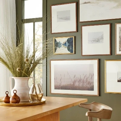 16" X 12" Abstract Framed Cotton Canvas On Board Antique Gold - Threshold™ Designed With Studio McGee 1 16" X 12" Abstract Framed Cotton Canvas On Board Antique Gold - Threshold™ Designed With Studio McGee