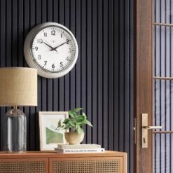 14" Schoolhouse Clock Cream - Threshold™