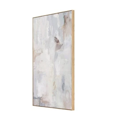 58" X 38" Tonal Abstract Framed Canvas - Threshold™ Designed With Studio McGee 1 58" X 38" Tonal Abstract Framed Canvas - Threshold™ Designed With Studio McGee
