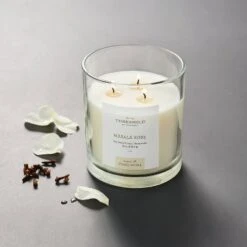 Clear Glass Masala Rose Candle White - Threshold™ Designed With Studio McGee