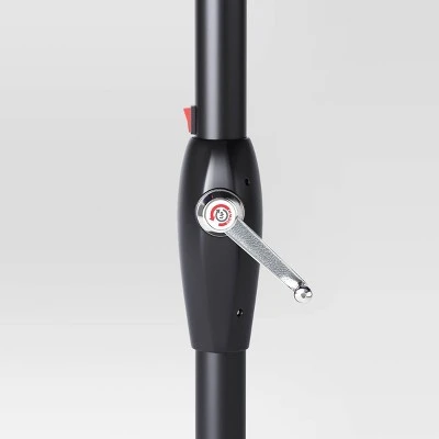 10'x6' Rectangular Solar Market Patio Umbrella - Black Pole - Threshold™ 4 10'x6' Rectangular Solar Market Patio Umbrella - Black Pole - Threshold™ - Image 4