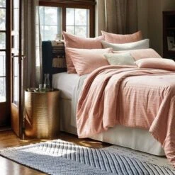 8pc Luxe Velvet Comforter Set Salmon Pink - Threshold™ -Threshold GUEST 35ef6809 9716 43ab a517 15cca31df0eb