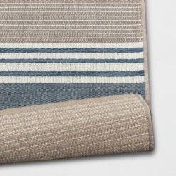 Sand Stripe Outdoor Rug Blue - Threshold™ -Threshold GUEST 3616b472 fed7 4009 8a0d 4aa280b59abf