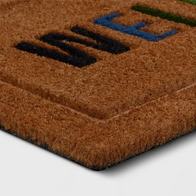 1'6"x2'6" 'Welcome' Coir Doormat Multi/Natural - Threshold™ 2 1'6"x2'6" 'Welcome' Coir Doormat Multi/Natural - Threshold™ - Image 2