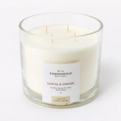 Clear Glass Santal & Ginger Candle White - Threshold™ Designed With Studio McGee 11 Clear Glass Santal & Ginger Candle White - Threshold™ Designed With Studio McGee -Threshold GUEST 3a24b0c4 c23b 4e1c b8e0 2304d4a02cb7