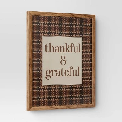 16" X 20" Thankful & Grateful Framed Under Plexi - Threshold™ 2 16" X 20" Thankful & Grateful Framed Under Plexi - Threshold™ - Image 2