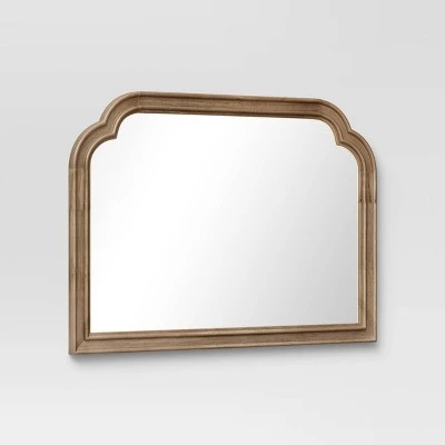 36" X 26" French Country Mantle Wood Mirror Natural - Threshold™ 2 36" X 26" French Country Mantle Wood Mirror Natural - Threshold™ - Image 2