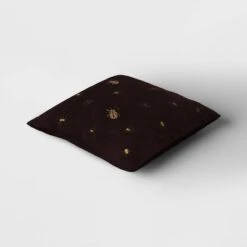 Beaded And Embroidered Spider Cotton Velvet Square Halloween Throw Pillow Gold/Black - Threshold™ -Threshold GUEST 482afef7 2a72 42fb b304 9e2fd1564bbd