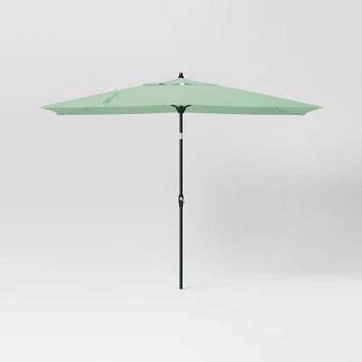 10'x6' Rectangular Market Patio Umbrella - Black Pole - Threshold™ 6 10'x6' Rectangular Market Patio Umbrella - Black Pole - Threshold™ - Image 6