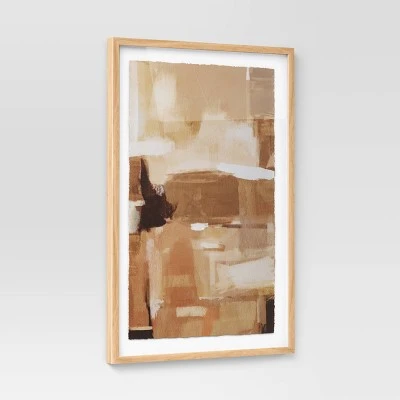 24" X 36" Pieced Abstract Framed Under Plexiglass Wall Poster Print - Threshold™ Designed With Studio McGee 1 24" X 36" Pieced Abstract Framed Under Plexiglass Wall Poster Print - Threshold™ Designed With Studio McGee