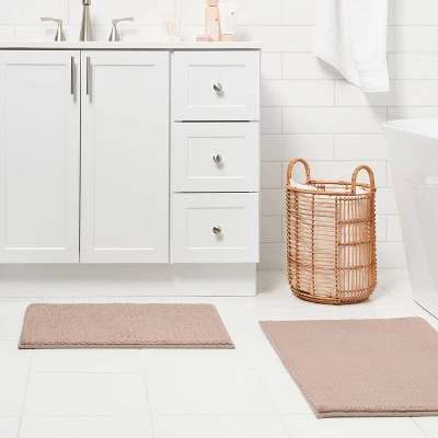 2pk Fuzzy Foam Bath Rug Brown - Threshold™ 1 2pk Fuzzy Foam Bath Rug Brown - Threshold™
