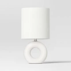 Abstract Ceramic Mini Table Lamp White - Threshold™ -Threshold GUEST 547e7228 701a 4f70 910a f62eefa80d54