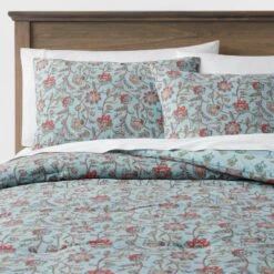 Floral Printed Comforter & Sham Set Light Teal Blue - Threshold™ -Threshold GUEST 57a7f940 db81 4643 aab4 fe7fb2b5d8bf