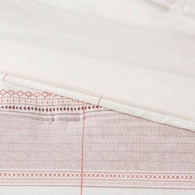 8pc Stripe Boho Comforter Set Mauve - Threshold™ 2 8pc Stripe Boho Comforter Set Mauve - Threshold™ - Image 2