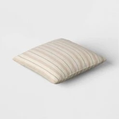 Cotton Flax Woven Striped Square Throw Pillow - Threshold™ -Threshold GUEST 5f55fc79 d5bd 4c0a 9069 95cb33ddf349