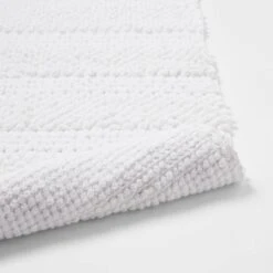 20"x32" Knit Striped Chenille Bath Rug Fringe White - Threshold™ 5 20"x32" Knit Striped Chenille Bath Rug Fringe White - Threshold™ -Threshold GUEST 6239af6f a180 4d02 b1e9 c8e4e3c6d71f