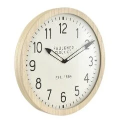 16" Wall Clock Wood - Threshold™