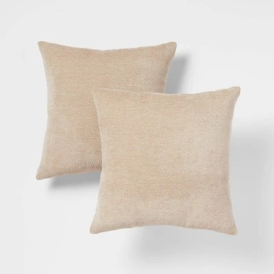 2pk Chenille Square Throw Pillows - Threshold™ 10 2pk Chenille Square Throw Pillows - Threshold™ - Image 10