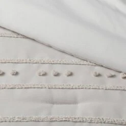 4pc Clipped Stripe Poms Comforter Bedding Set - Threshold™ -Threshold GUEST 6474436f 0746 4a2d 8720 5e4921bc6129