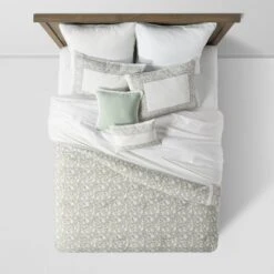 8pc Printed Floral With Border 8pc Comforter Set Green - Threshold™ 10 8pc Printed Floral With Border 8pc Comforter Set Green - Threshold™ -Threshold GUEST 649ed502 8967 484a 9ff2 1d6570cc4d27