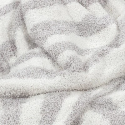 Cozy Feathery Knit Zebra Throw Blanket Gray - Threshold™ 4 Cozy Feathery Knit Zebra Throw Blanket Gray - Threshold™ - Image 4